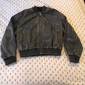 Zara Leather Bomber